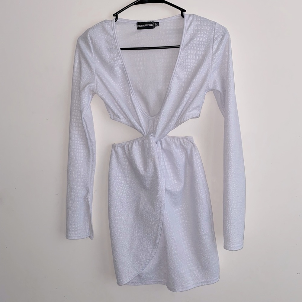 White Cut-Out Dress